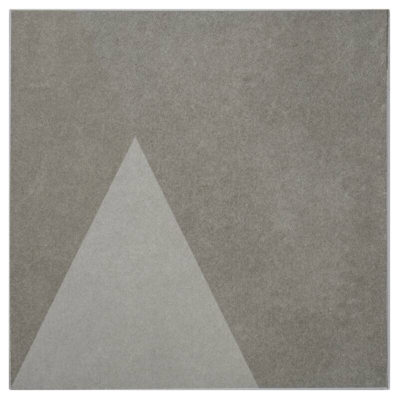 Shadows 8 in. x 8 in. Gray Matte Porcelain Wall and Floor Tile