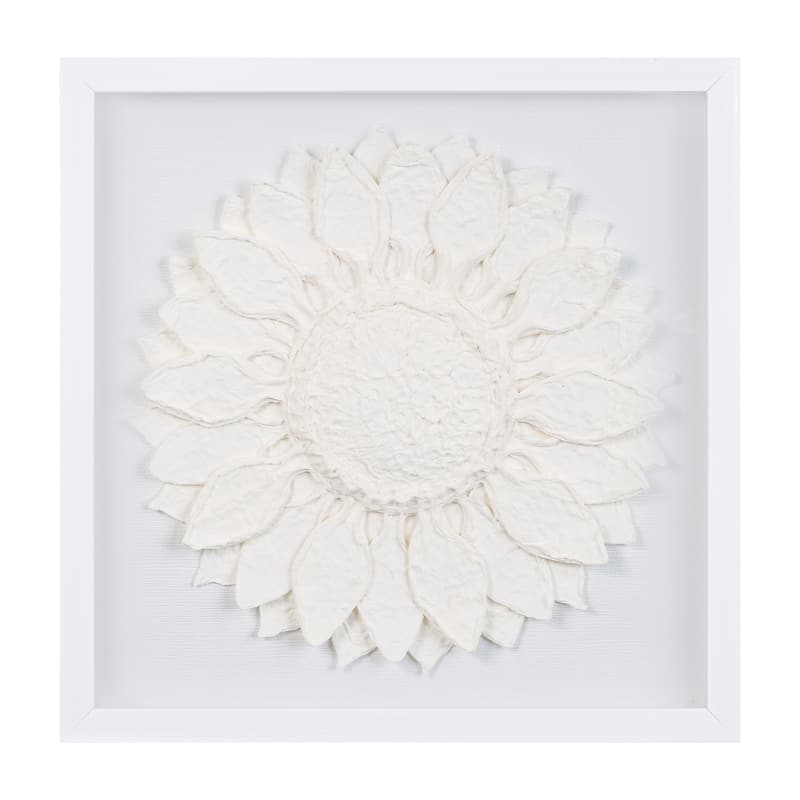 Framed Floral Wall Plaque Under Glass (Set of 2)