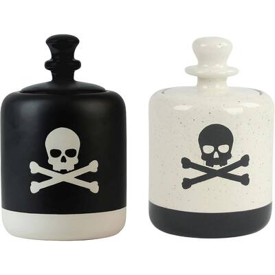 Halloween Poison Bottle Ceramic Cookie Jar/Canister, Set of 2
