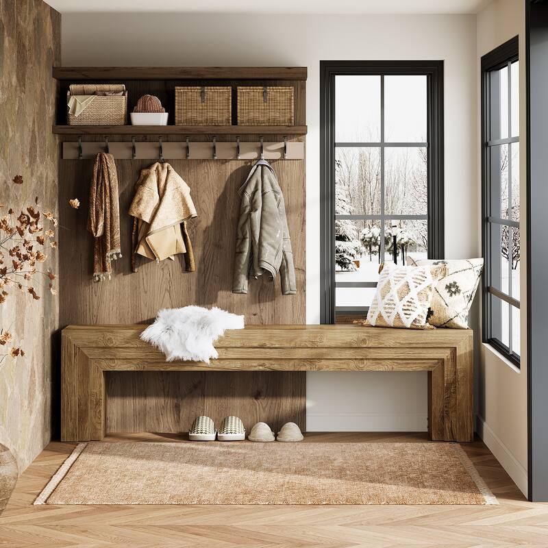 71" Extra Long Entryway Bench, Shoe Bench Seating for Hallway, End of Bed, Living Room, Sofa Back, Dining Room