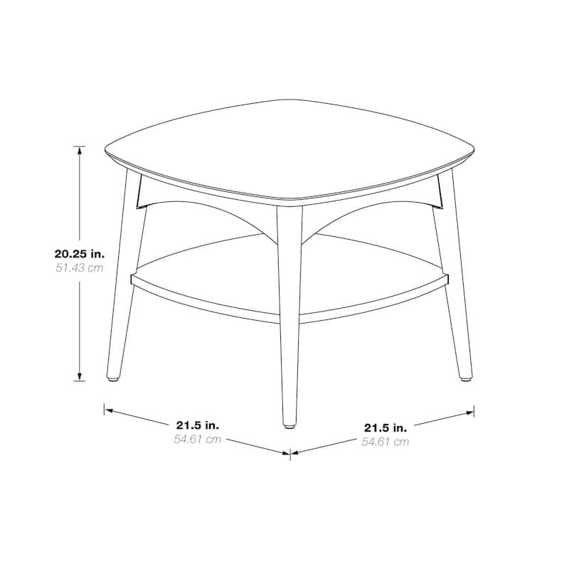 Mid Century Copenhagen Accent Table in Walnut Finish