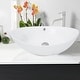 preview thumbnail 1 of 9, Highpoint Collection 23-inch White Ceramic Oblong Bathroom Vessel Sink