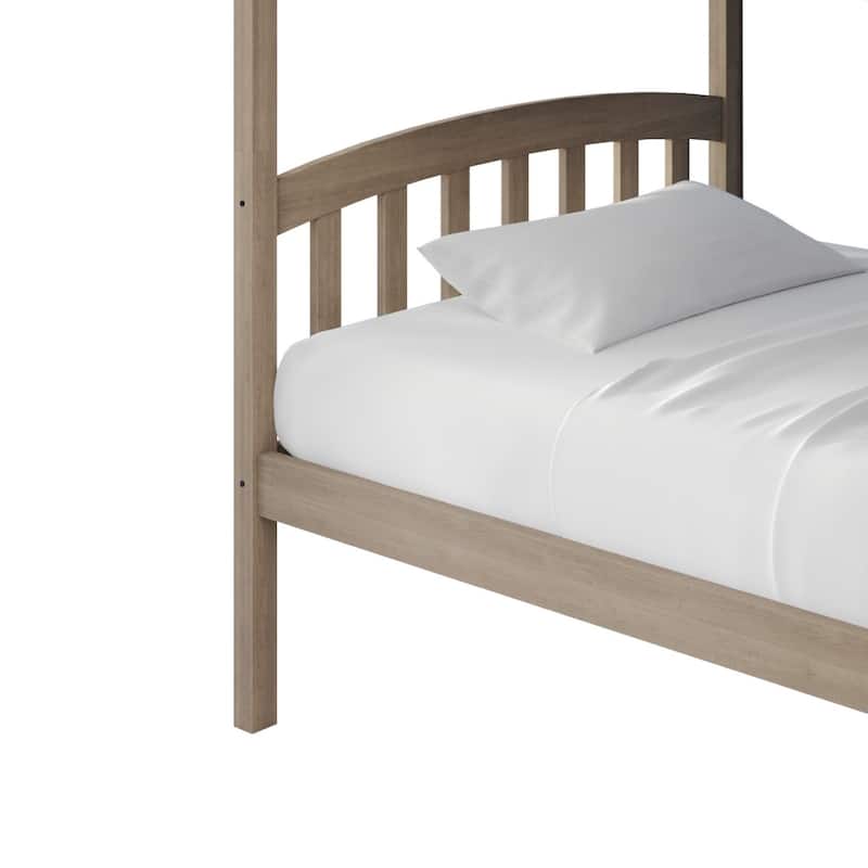 CraftPorch Mid-Century Twin Over Twin Bunk Bed