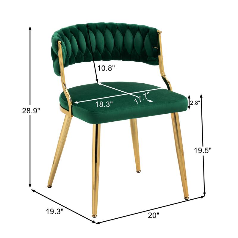 Modern Velvet Dining Chairs Set of 2