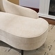 preview thumbnail 12 of 20, Christopher Knight Home - Modern Upholstered Curved Chaise Lounge with Boucle Fabric & Lumbar Pillow - 61.25"W