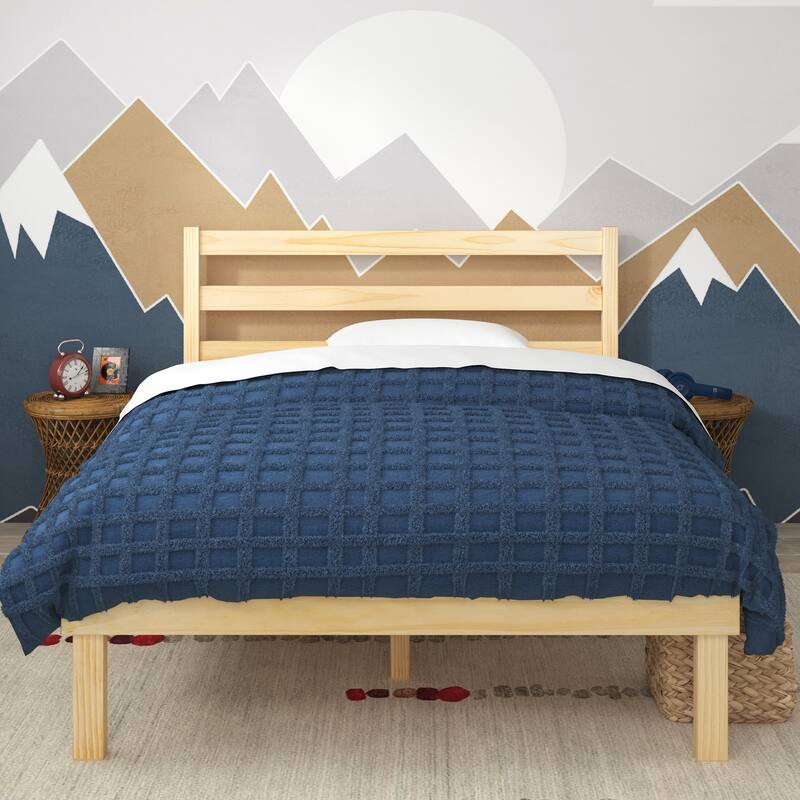 Priage by ZINUS Pine Wood Platform Bed Frame with Headboard
