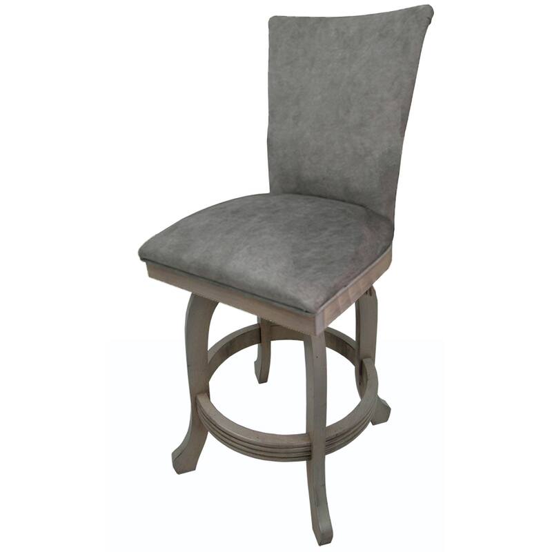 Swivel Wood Counter Bar Stool 700 - Melina Base 26" 30" - Trendy Pewter - Armless - Counter Height