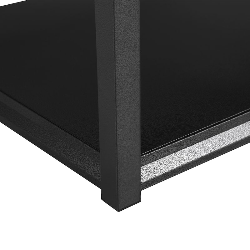 72'' 5-Tier Black Metal Shelves Pantry Organizer Storage