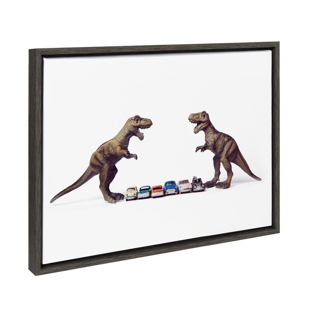 Kate and Laurel Sylvie Dino Cars Canvas by Saint and Sailor Studios