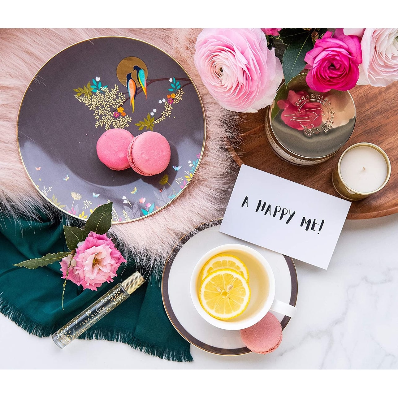 Portmeirion Sara Miller London Chelsea Footed Cake Plate 10.5 inch