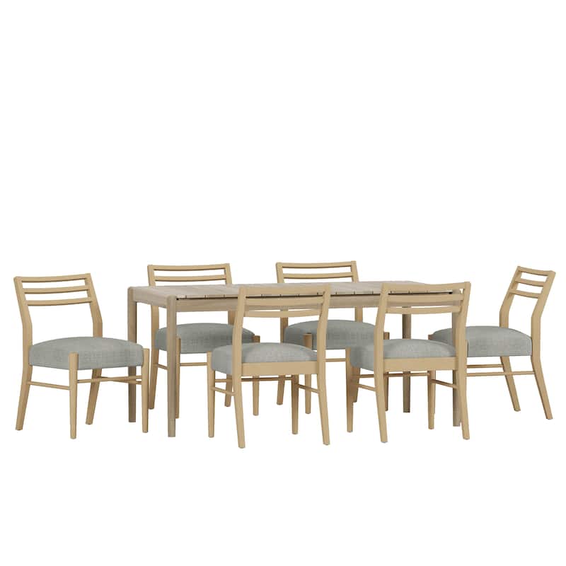 Demlow Acacia Wood 7 Piece Dining Set by Christopher Knight Home