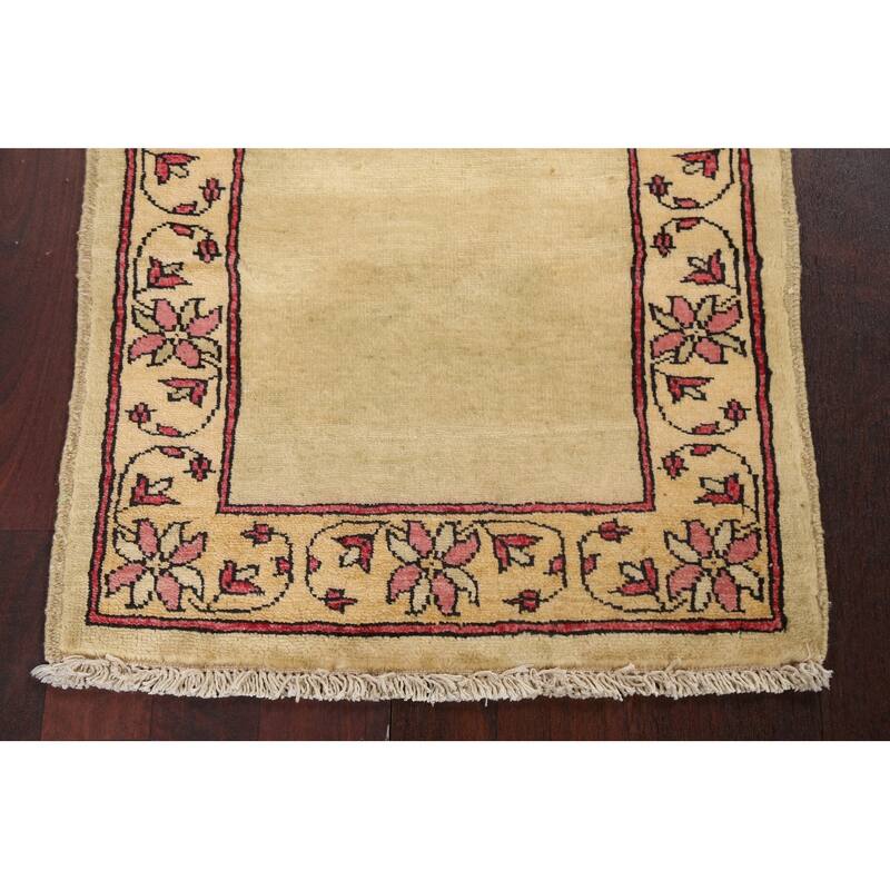 Bordered Gabbeh Kashkoli Oriental Area Rug Wool Hand-knotted Carpet - 2'0" x 2'8"