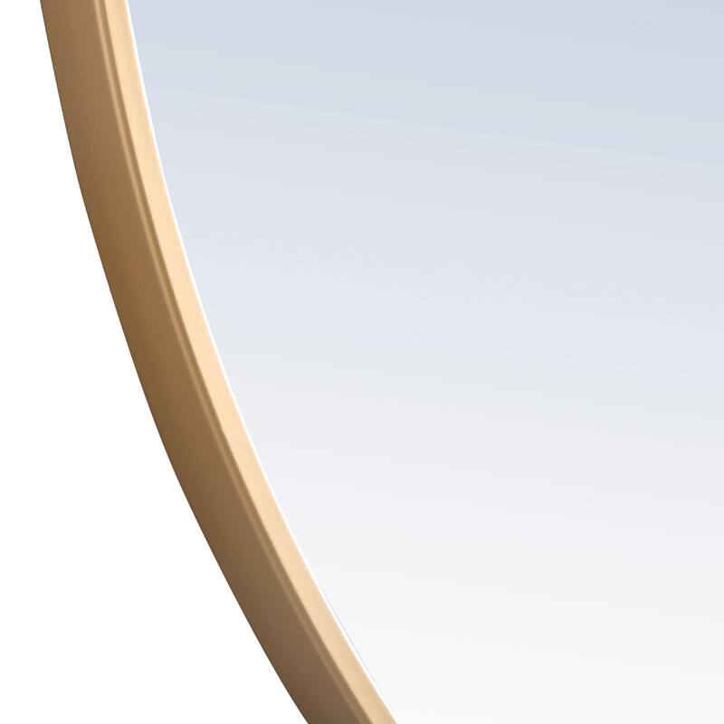Strick & Bolton Prine Metal Frame Round Mirror