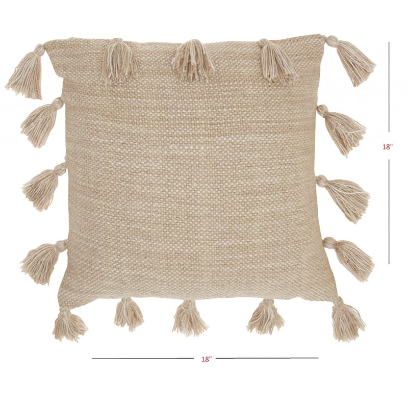 Off Tasseled Throw Pillow