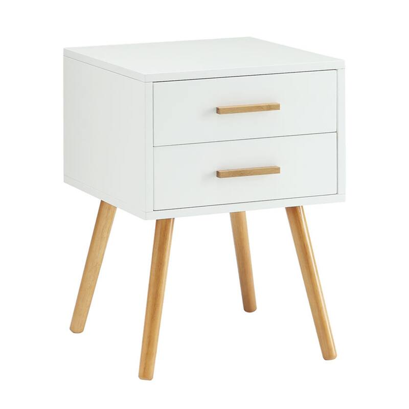 Medieval End Table 2 Drawer - Blue Accent Table, Living Room Side Table, Versatile Storage, Easy Assembly - 23.75