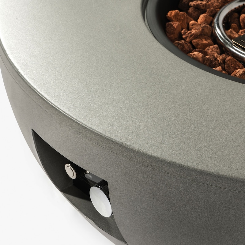GDFStudio - Summit Steel Propane Fire Bowl with Tank Holder