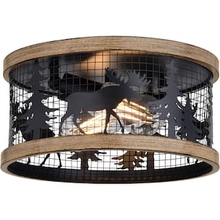 Vaxcel Lighting C0307 2 Light 12" Wide Flush Mount Drum Ceiling