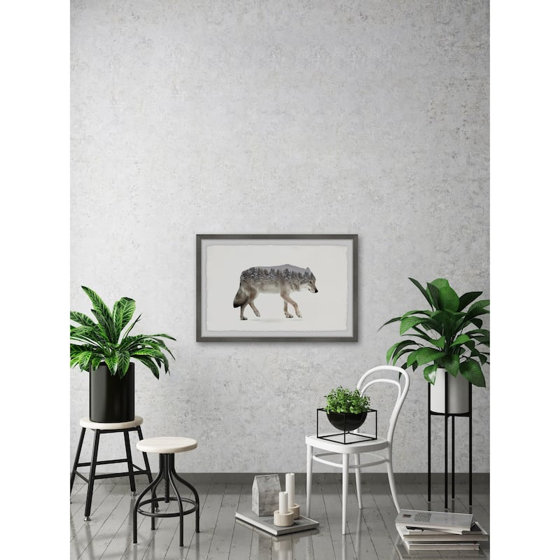'Forest Wolf' Framed Painting Print