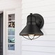 preview thumbnail 8 of 9, 2-Pack Outdoor Wall Sconce in Powder Coated Finish, Black