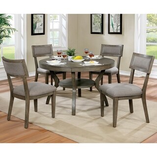 Melody Fields Rustic Grey 5-Piece Round Dining Set by The Gray Barn ...