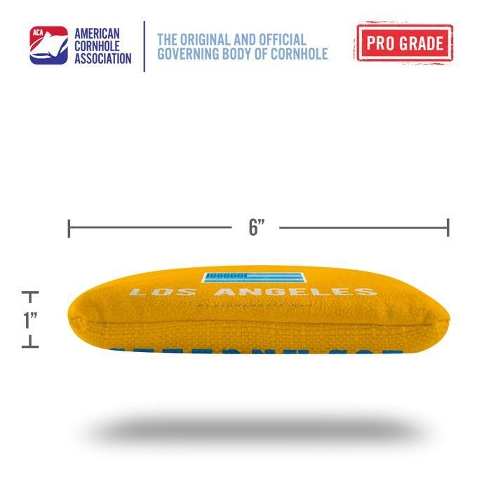 Los Angeles Football Gold Dual Sided Cornhole Bags
