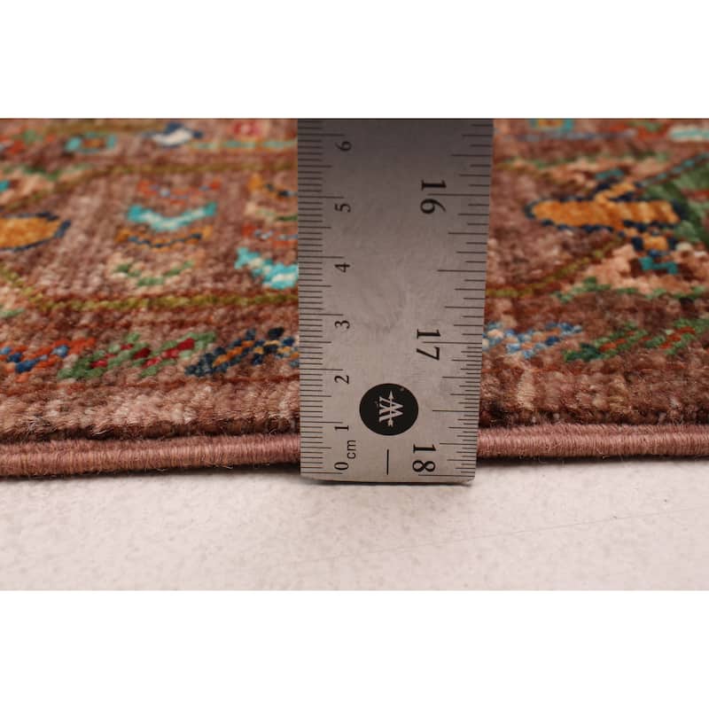 ECARPETGALLERY Hand-knotted Modern Ersari Brown Wool Rug - 2'8 x 6'5