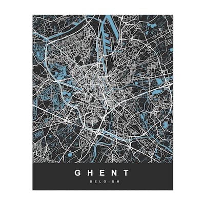 Ghent Flanders Belgium Ghent map Belgium Maps City Art Print/Poster ...