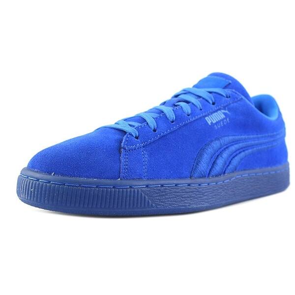 Shop Puma Suede Classic Badge Iced Men Round Toe Suede Blue Sneakers Overstock 18802461