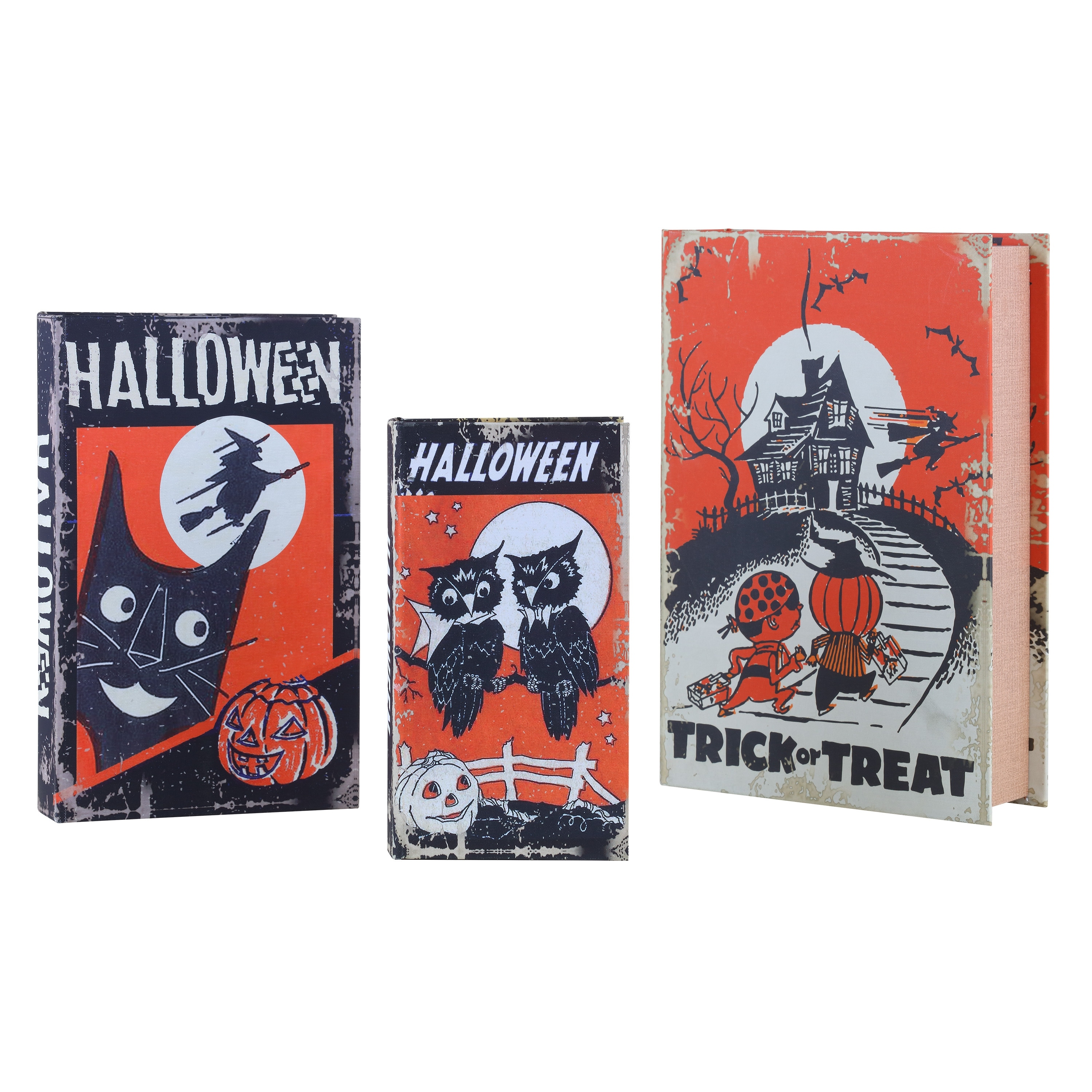 Mr. Halloween Set of 3 Retro Nested Storage Books