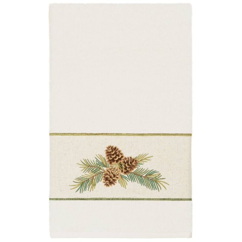 Authentic Hotel and Spa 100% Turkish Cotton Pierre 3PC Embellished Towel Set