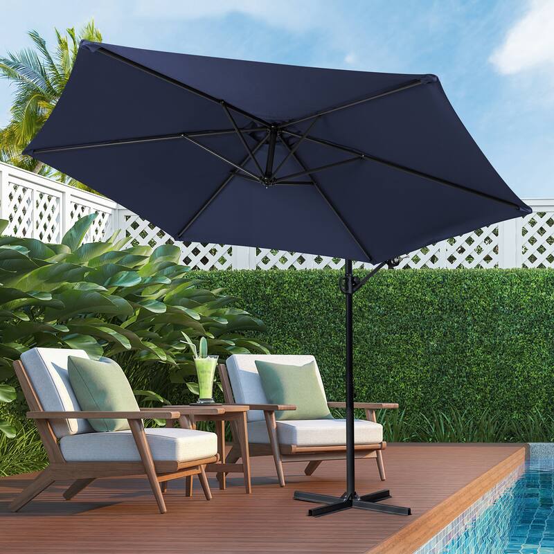 Futzca 9FT Outdoor Hanging Offset Patio Umbrella