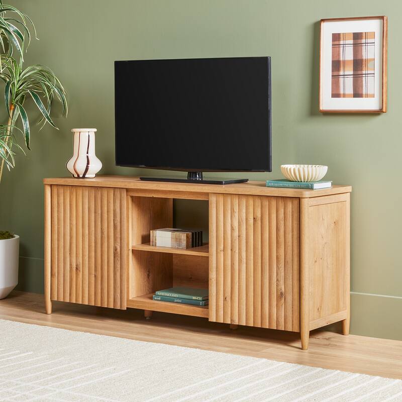 Middlebrook Scandinavian Reeded 58-inch TV Stand with Storage