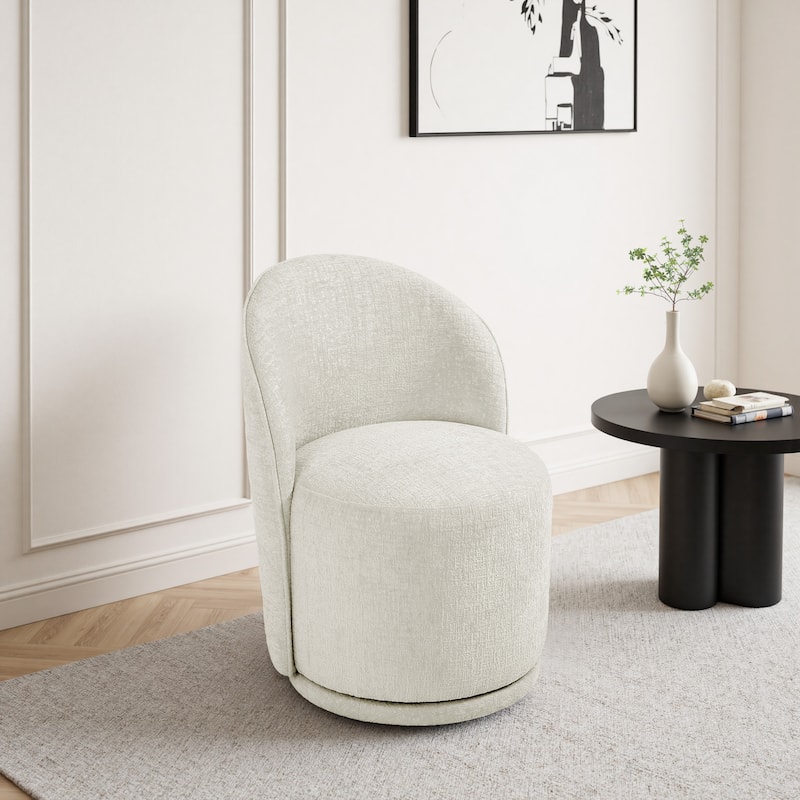 UIXE Modern Upholstered Swivel Armless Side Dining Chairs