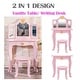 preview thumbnail 4 of 12, Pretend Play Kids Vanity Set with Mirror and Stool
