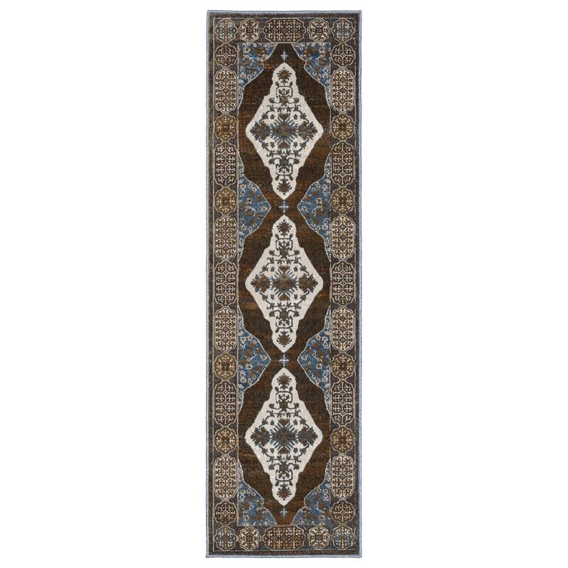 HomeRootsMedallion Traditional Rectangle Area Rug