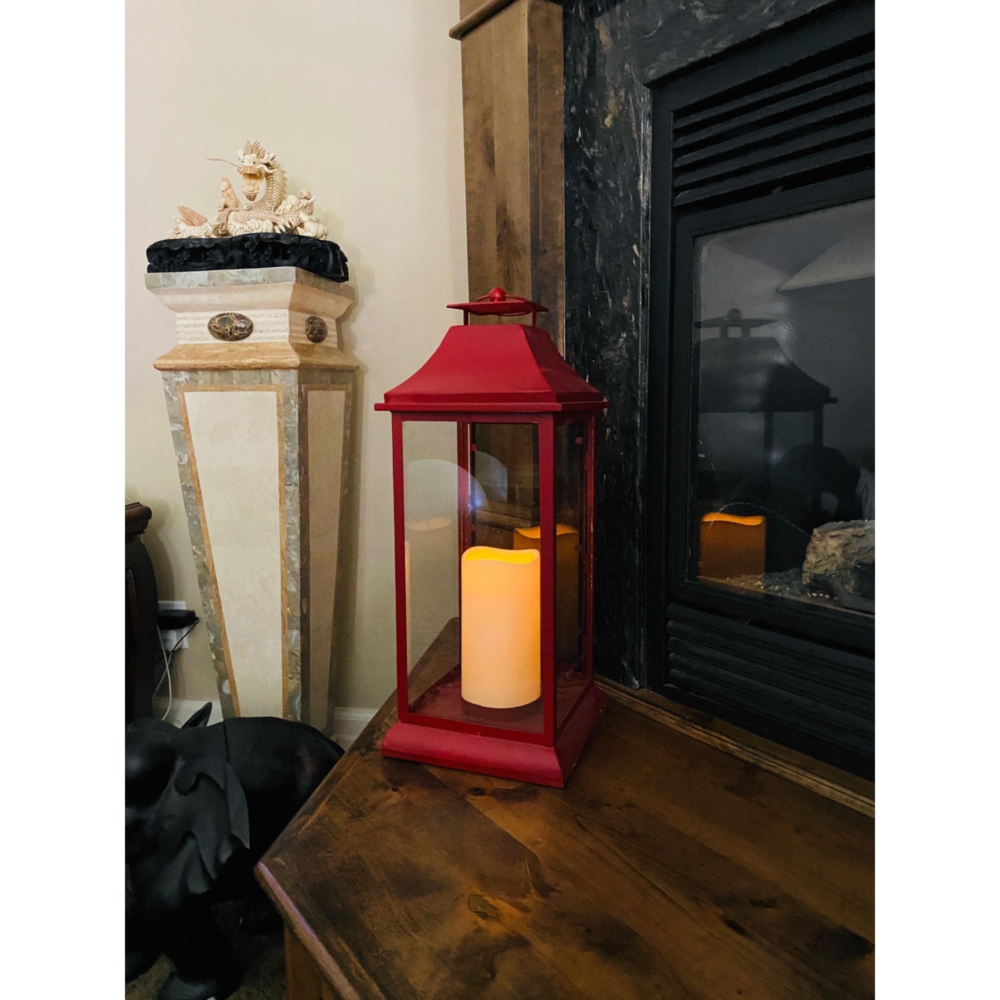 Tx Usa Corporation Belmont Decorative Candle Lantern Large Red On Sale Overstock 30566884
