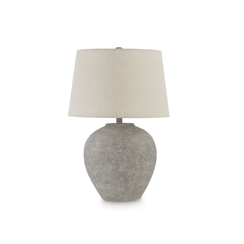 Signature Design by Ashley Dreward Distressed Gray Table Lamp - 17"W x 17"D x 25"H