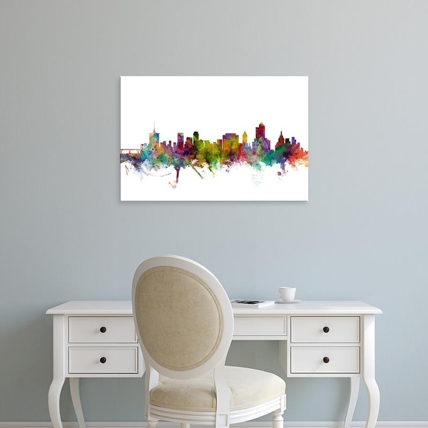 Easy Art Prints Michael Tompsett's 'Tulsa Oklahoma Skyline' Premium Canvas Art