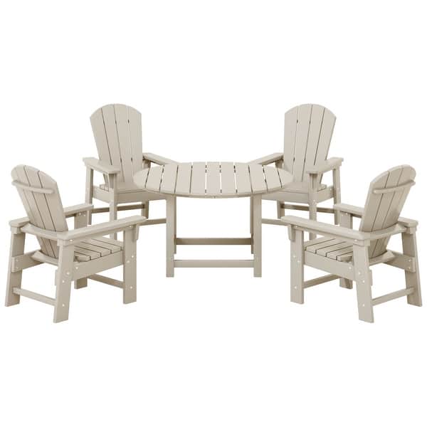 slide 2 of 195, Laguna Kids Adirondack 5-Piece Round Table Dining Set Sand