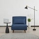 preview thumbnail 91 of 150, Tustin Upholstered Convertible Lounge/ Sleeper Chair Linen Blue - Chair