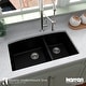 preview thumbnail 10 of 56, Karran Undermount Quartz Double Bowl Kitchen Sink