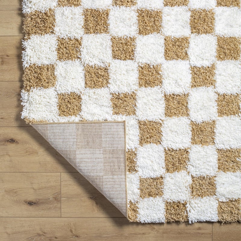 Livabliss Sibari Modern Checkered Plush Area Rug