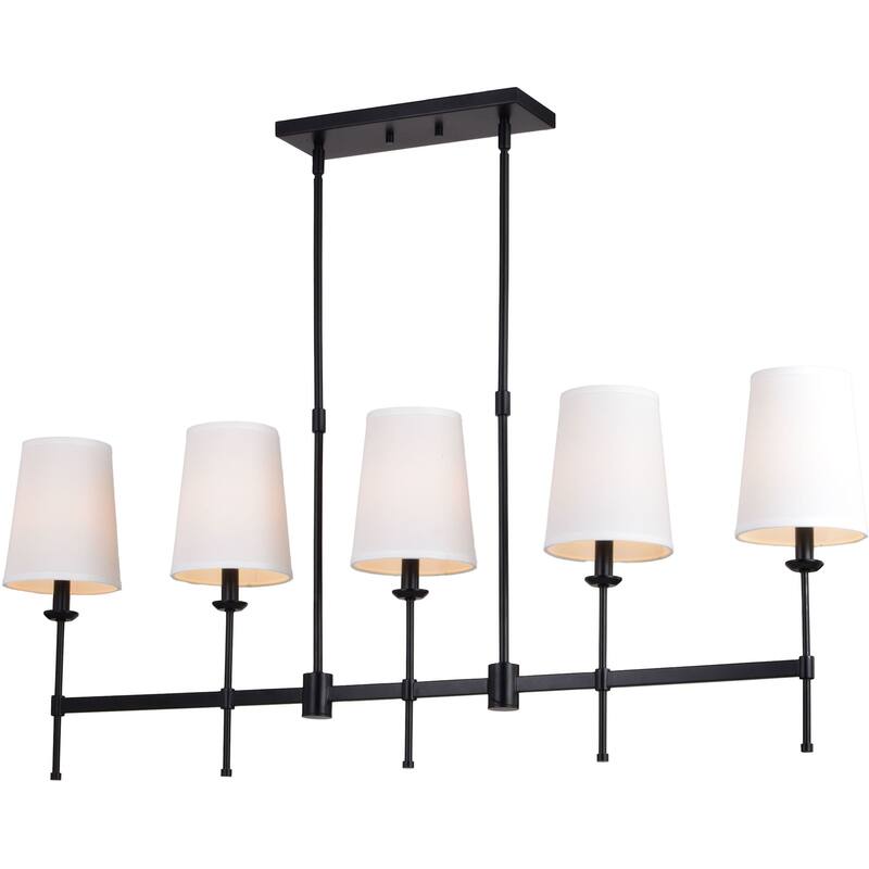 Vaxcel Lighting H0289 Camden 5 Light 46" Wide Linear Chandelier - Matte Black