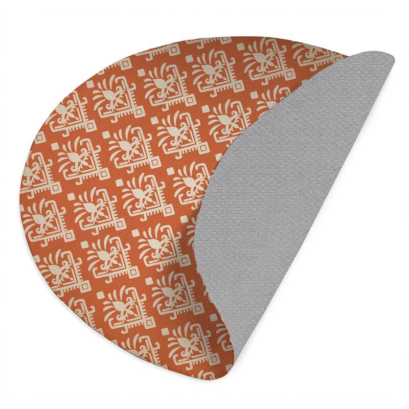 ANDOVER ORANGE Bath Rug By Kavka Designs