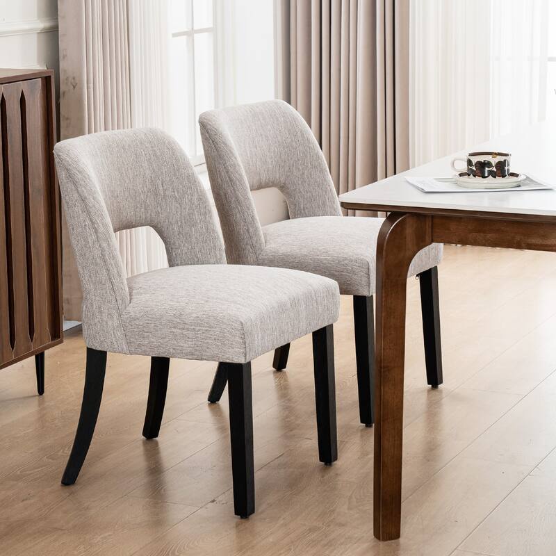 Set of 2/4/6 Modern Fabric Upholstered Dining Room Chair Kitchen Chairs with Wood legs