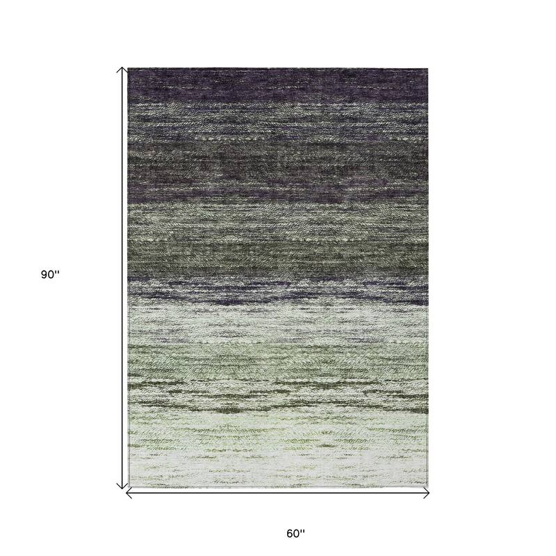 HomeRoots Ombre Transitional Rectangle Outdoor Rug