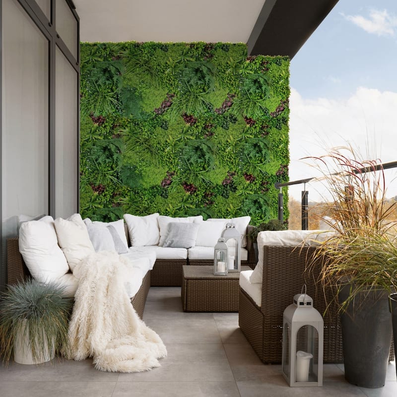 Artificial Foliage Firenze Wall Panels Indoor/Outdoor - Green