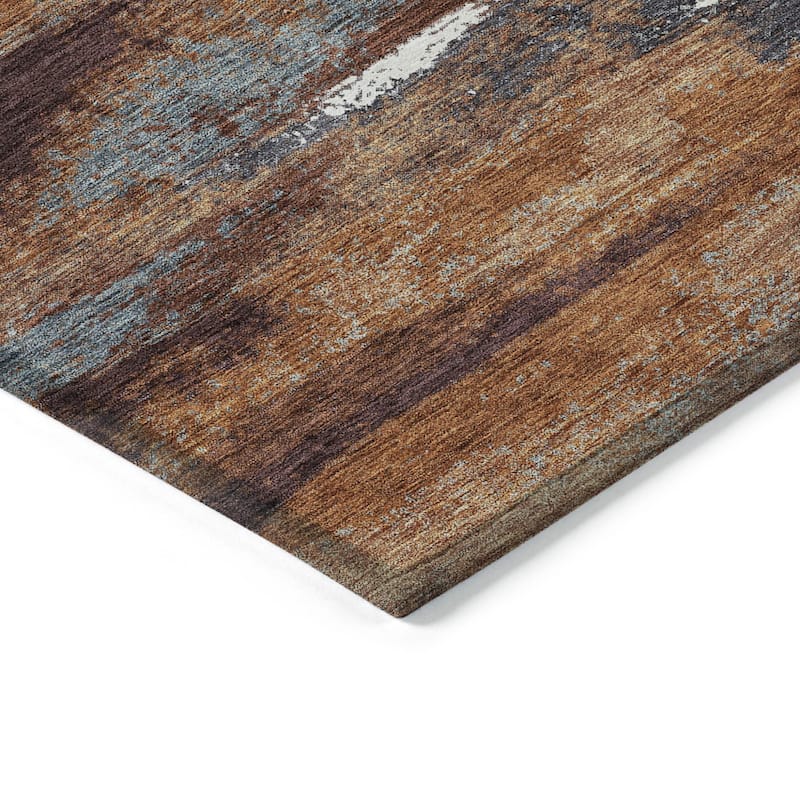 HomeRoots Abstract Transitional Rectangle Outdoor Rug