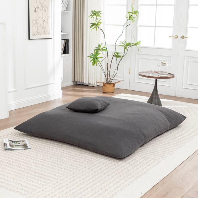 Extra Large Floor Bean Bag Chair - Lazy Lounger for Adults & Kids in Living Rooms & Balconies