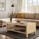 preview thumbnail 6 of 18, Chelsea Square Ashlyn 2-Tier Coffee Table with Rattan Sides & Spacious Open Shelf Storage - 21.75x16